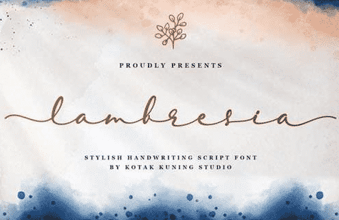 Lambresia - Stylish Handwriting Script Font