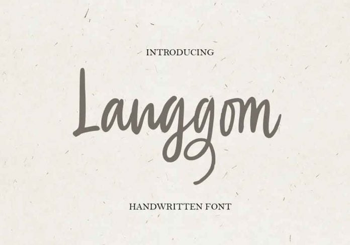 Langgom - Curly Unique Handwritten Font
