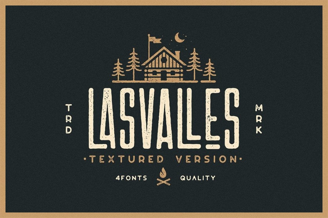 Las Valles Textured Font