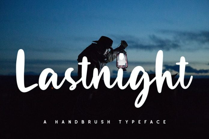 Lastnight Handwritten Script Font