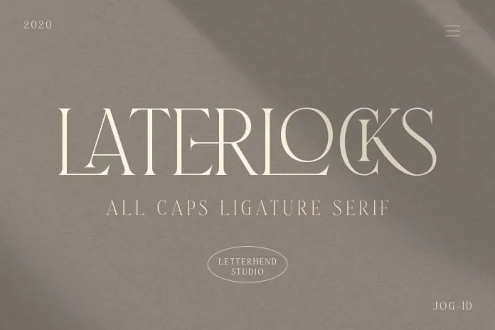 Laterlocks - All Caps Ligature Serif Font