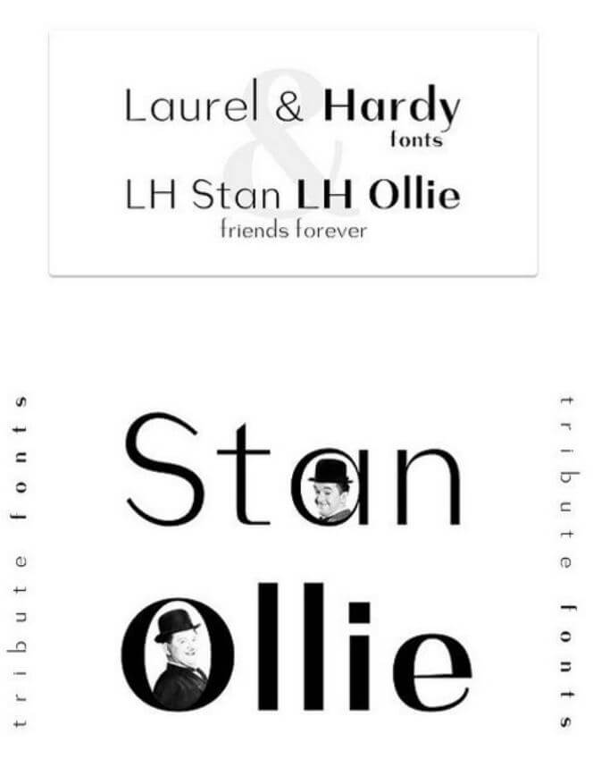 Laurel and Hardy duo Font