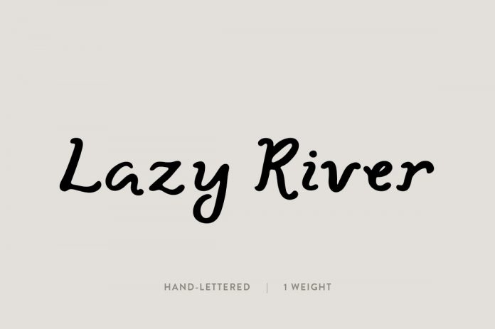 Lazy River hand lettered font