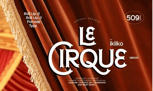 Le Cirque - Parade Type Font