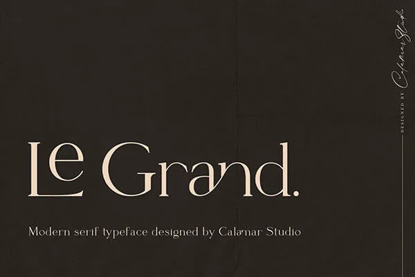 Le Grand Serif Ligature Font
