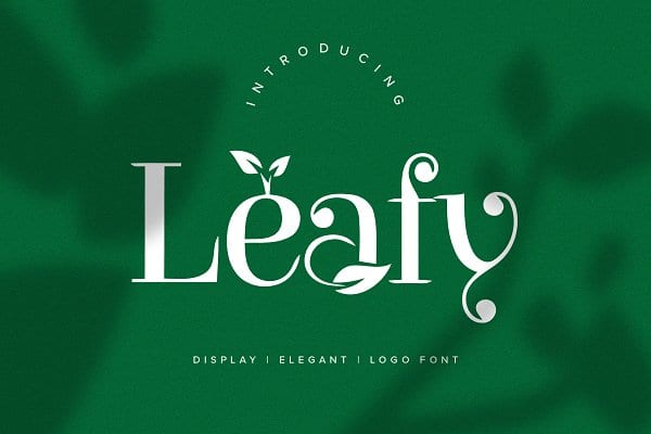 Leafy Logo Font - fontforlife.com