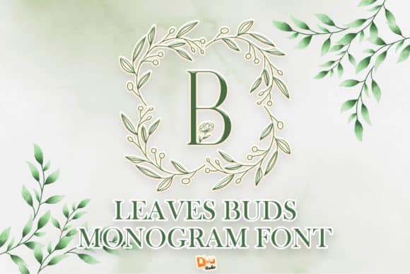 Leave Buds Monogram Font