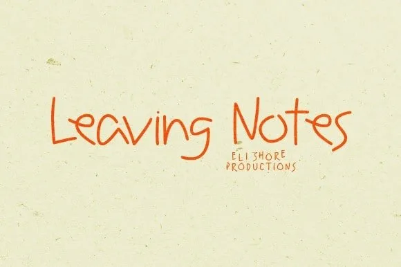 Leaving Notes Font