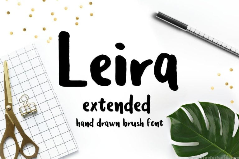 Leira Extended Hand Drawn Brush Font Free Download