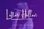 Letter Hellen Signature Dry Brush