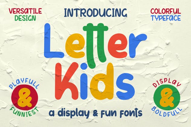 Letter Kids GJ - Display Fun Font