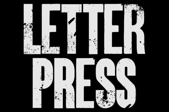 Letterpress TM font