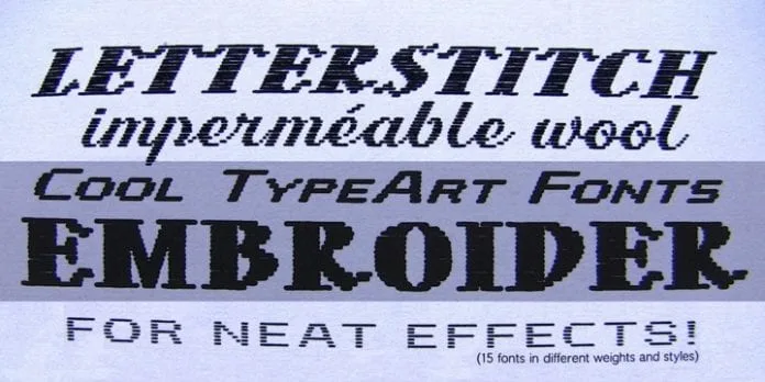 Letterstitch Script Font Family