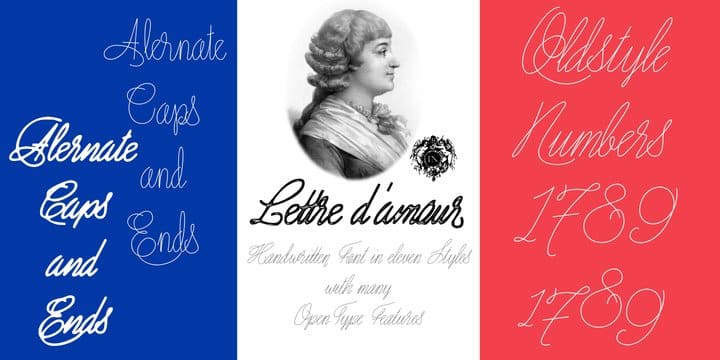 Lettre D`Amour - 11 Styles Font