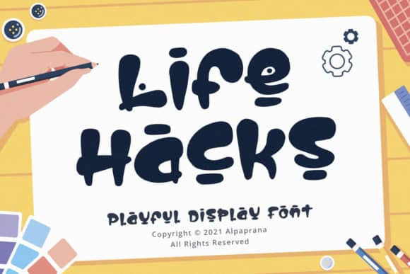 Life Hacks Display Font