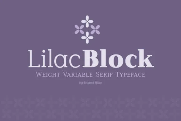 Lilac Block Font