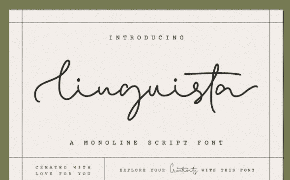 Linguista - Monoline Signature Font