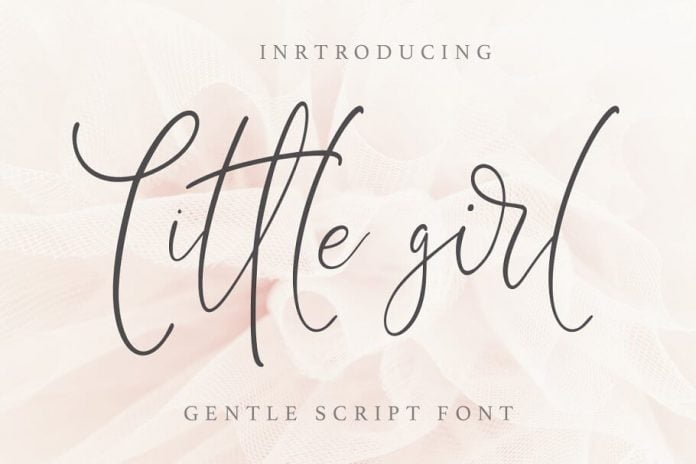 Little Girl. Gentle Script Font