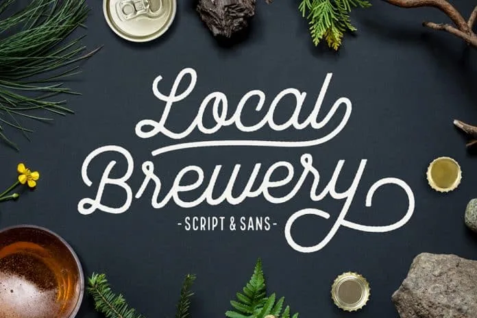 Local Brewery Script + Sans Font
