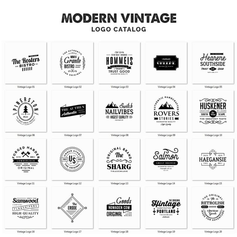 Modern Vintage Logo Templates