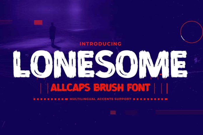 Lonesome - All Caps Brush Font