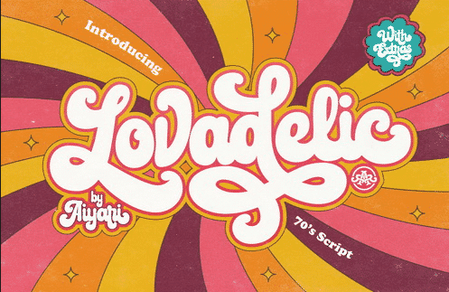 Lovadelic - Funky Groovy Typeface Font