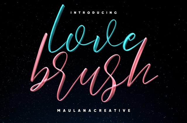 Love Brush SVG Font
