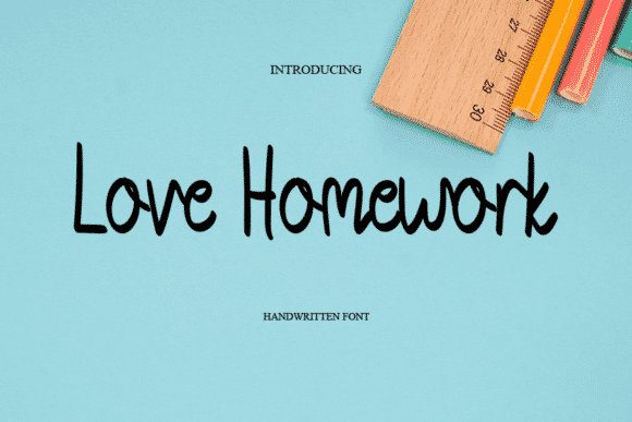 Love Homework Font
