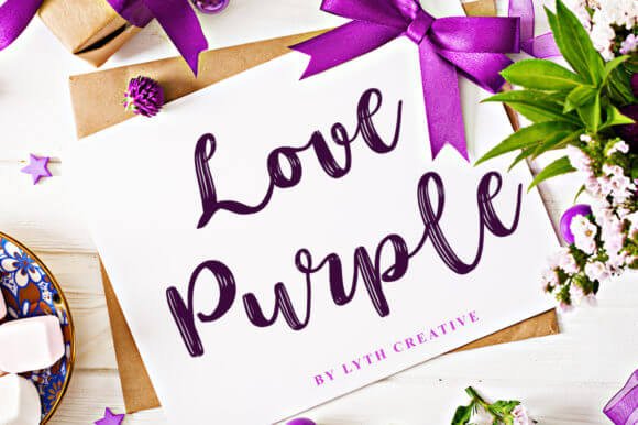 Love Purple Font
