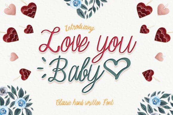 Love You Baby Font Free Font Download