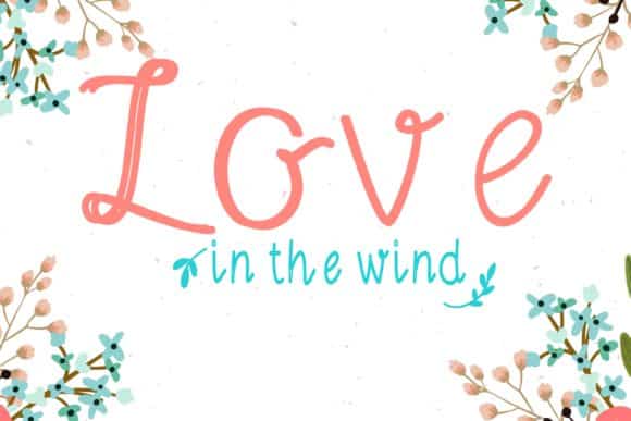 Love in the Wind Font