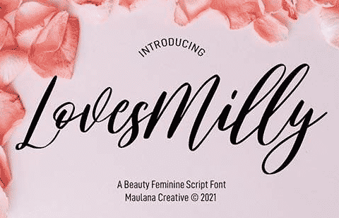 Lovesmilly Feminine Script Font