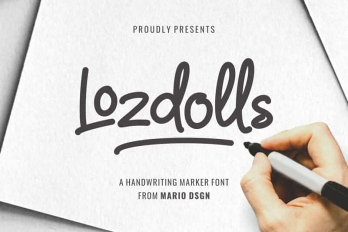 Lozdolls - A Handwriting Marker Font