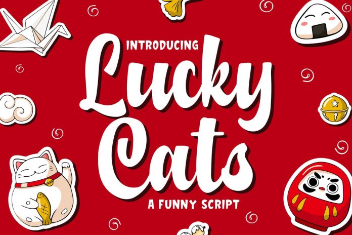 Lucky Cats - Funny Script Font