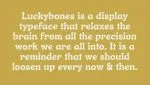 Luckybones Display Typeface Font