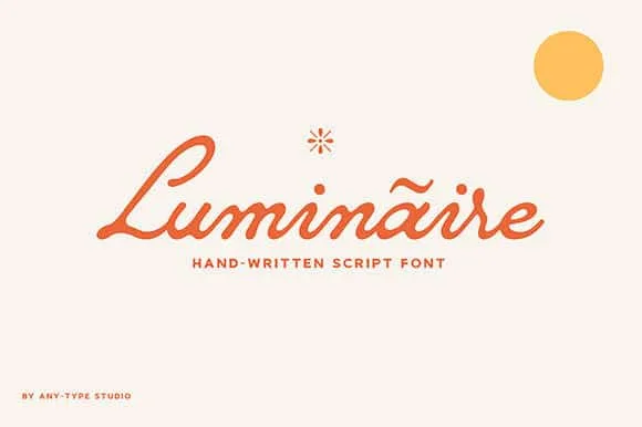 Luminaire Script Font