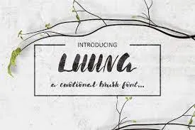 Luuna. Emotional Brush Font