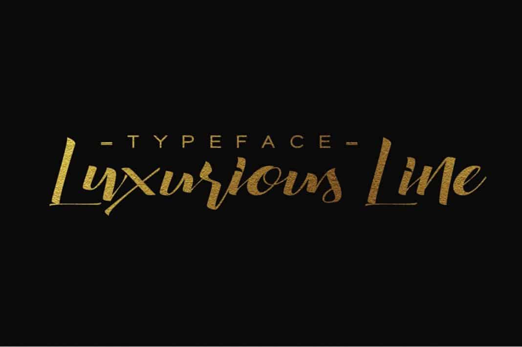Luxurious Line Typeface