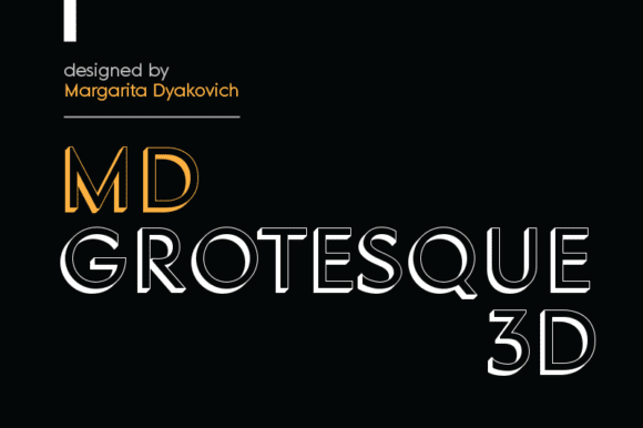 MD Grotesque 3D Font