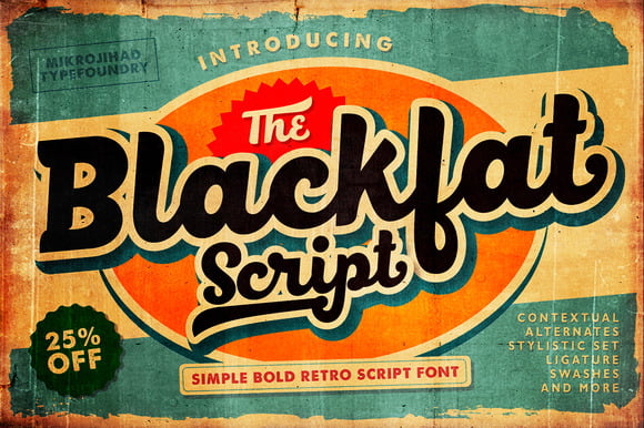 MJ Blackfat Script Font