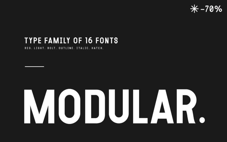 MODULAR 16 FONTS Free Download