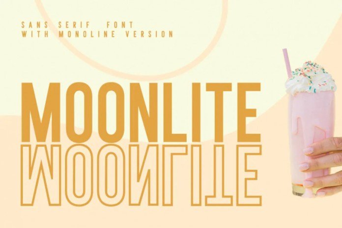 MOONLITE - SOLID & OUTLINE SANS FONTS