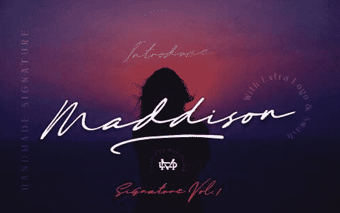 Maddison Signature Script - Gorgeous Handmade Signature Font