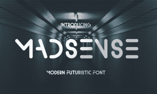 Madsense - Modern Futuristic Font