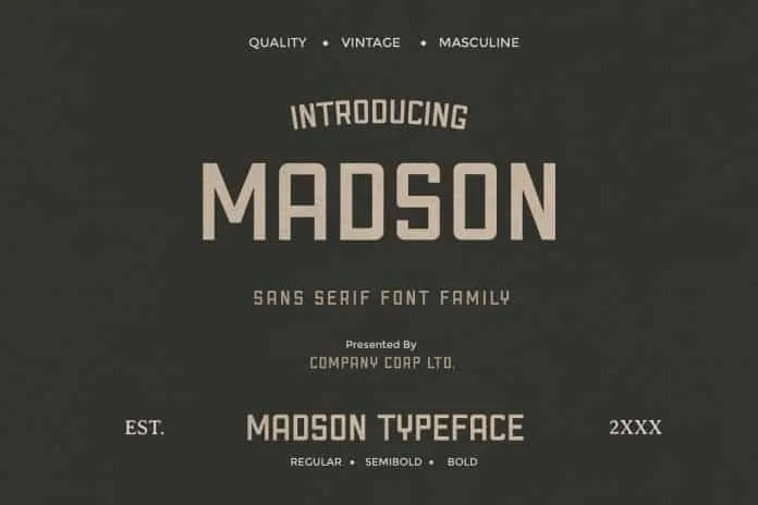 Madson - Masculine modern Typeface