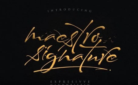 Maestro Signature Font