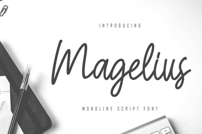 Magelius - Monoline Script Font