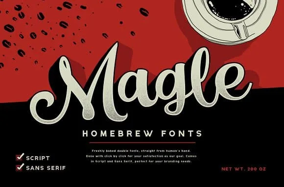 Magle Coffee Branding Script Font