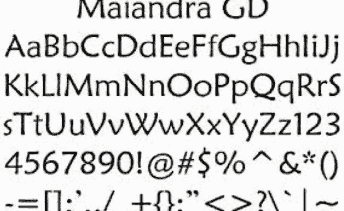 Maiandra Font