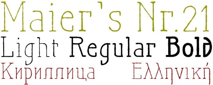 Maiers Nr21 Pro Font Family